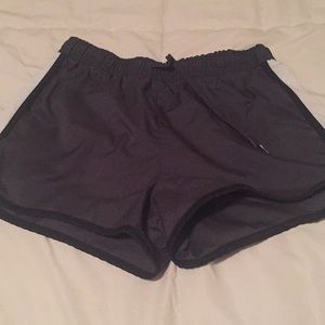 Grey, white and black shorts